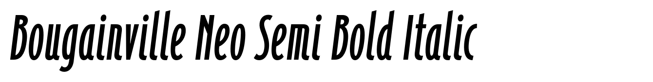 Bougainville Neo Semi Bold Italic